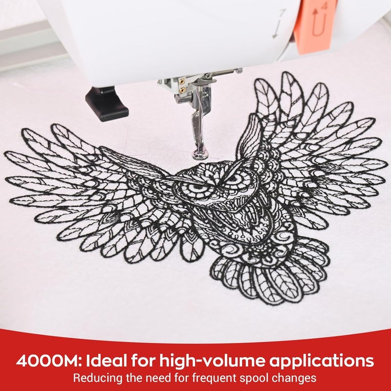 Poolin Richword Selected Yellow Embroidery Thread 4000M(4374Y) 40WT Polyester Thread 100 Colors Selected for Commercial Multi Needles and Single Needle Embroidery Machine 0539 - Image 5